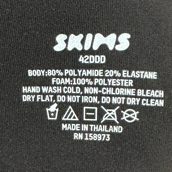 SKIMS‎ FITS EVERYBODY FULL COVERAGE BRA SIZE 42DDD ONYX (BLACK) - Picture 6 of 7